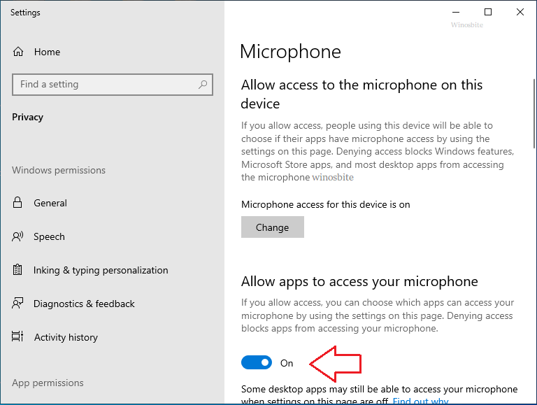 在 Windows 10 中允许应用访问你的麦克风