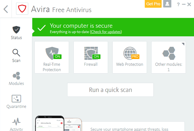 avira 免费杀毒软件