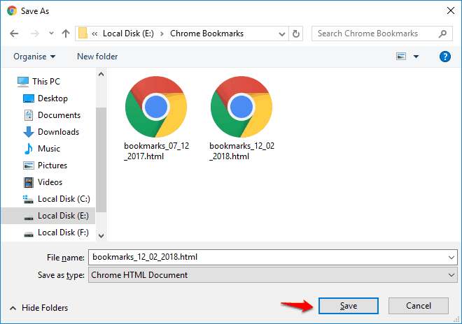 备份 chrome 书签