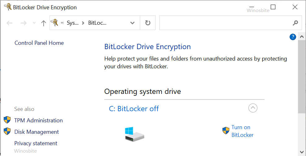 Bitlocker 驱动器加密