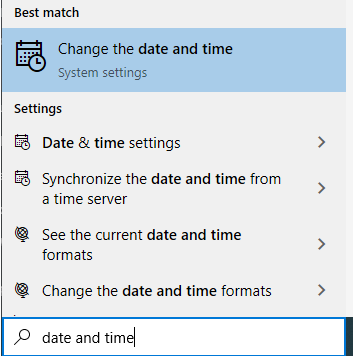Windows 10 中的日期和时间设置