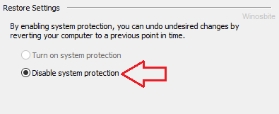 在 Windows 10 中禁用系统保护