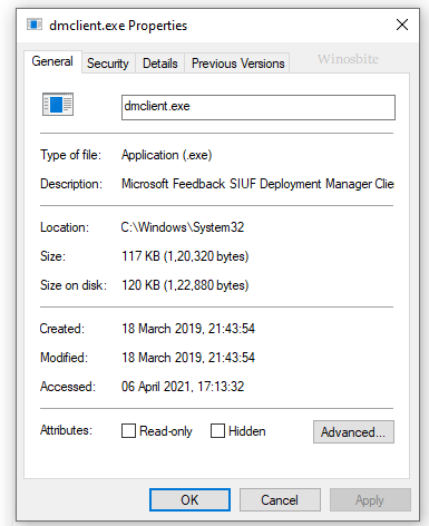 dmclient.exe 文件属性