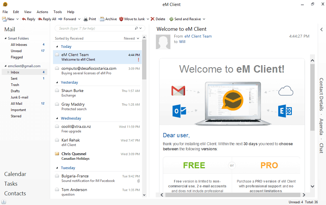 Windows 10 的 em 客户端