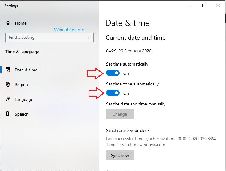 在 Windows 10 中自动启用日期和时间
