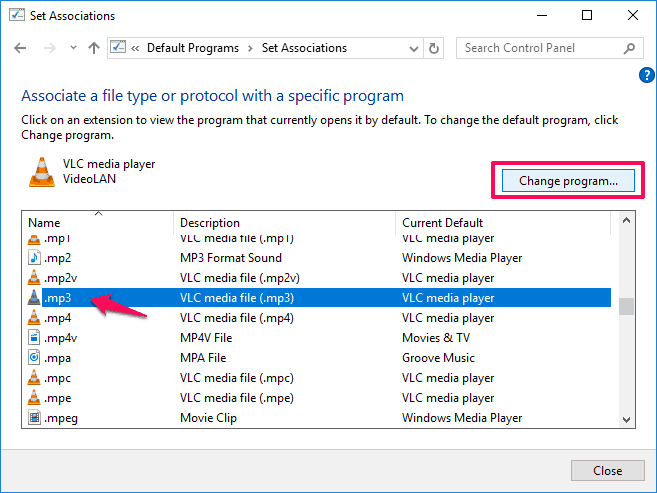 如何在 Windows 10 中更改文件关联