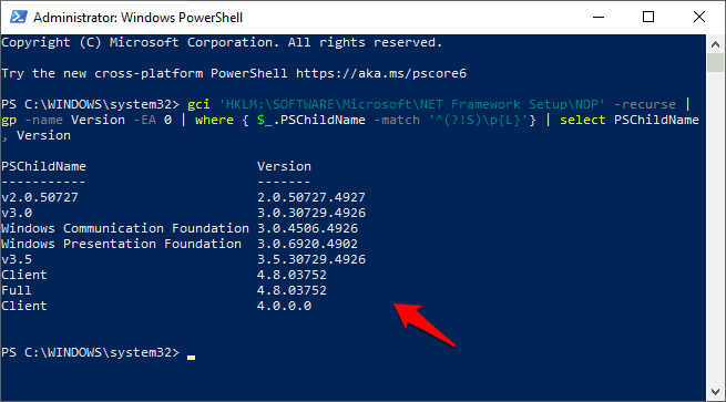 如何在 Windows 10 中检查 .NET Framework版本