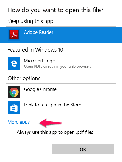 如何在 Windows 10 中重置文件关联