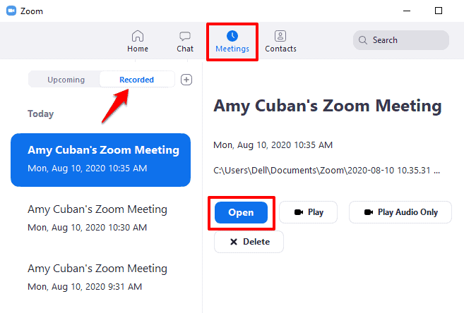 如何共享录制的Zoom会议