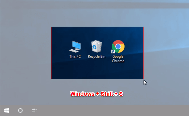 如何在Windows 10中截取选定区域的屏幕截图
