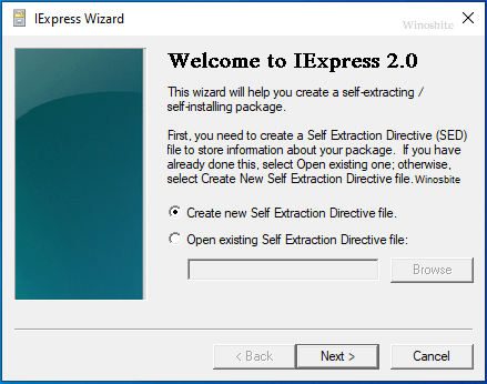 iexpress 2.0 向导