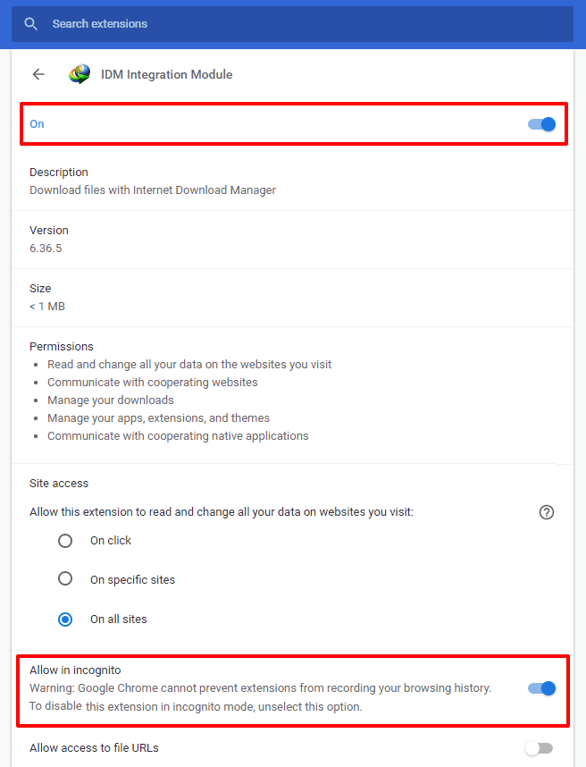 chrome的互联网下载管理器