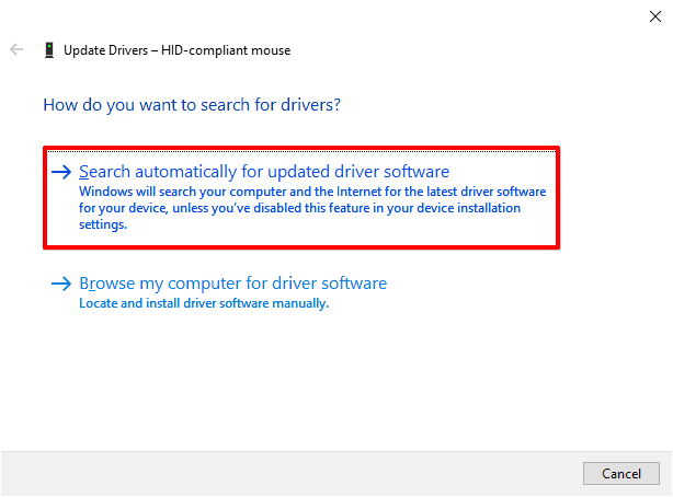 鼠标光标不移动Windows 10