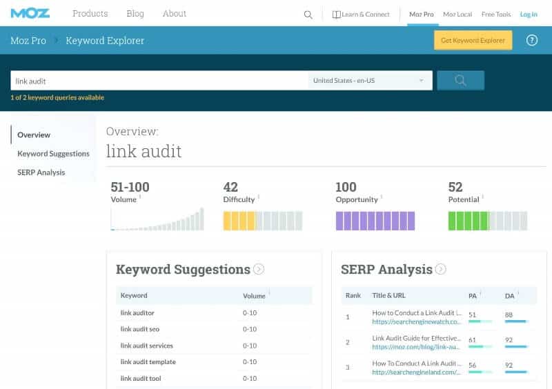 moz pro 关键字浏览器