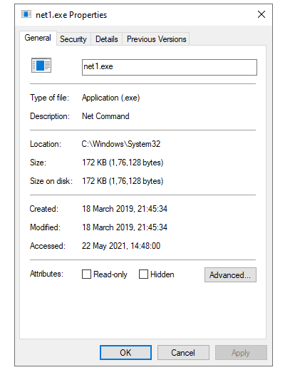 net1.exe 文件属性