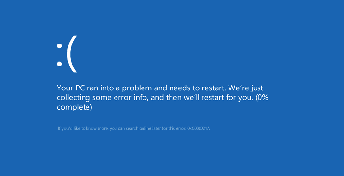 如何在Windows 10修复“你的PC遇到问题并需要重新启动”？解决办法
