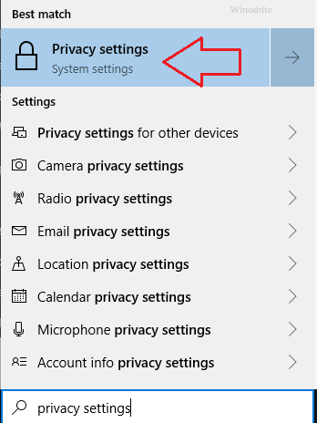 Windows 10 中的隐私设置