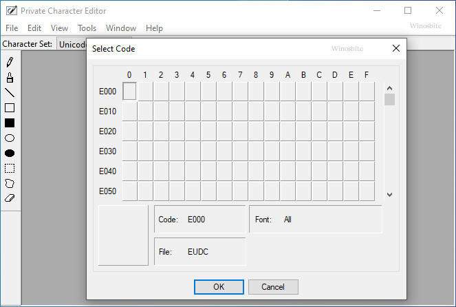 私人字符编辑器 eudcedit.exe