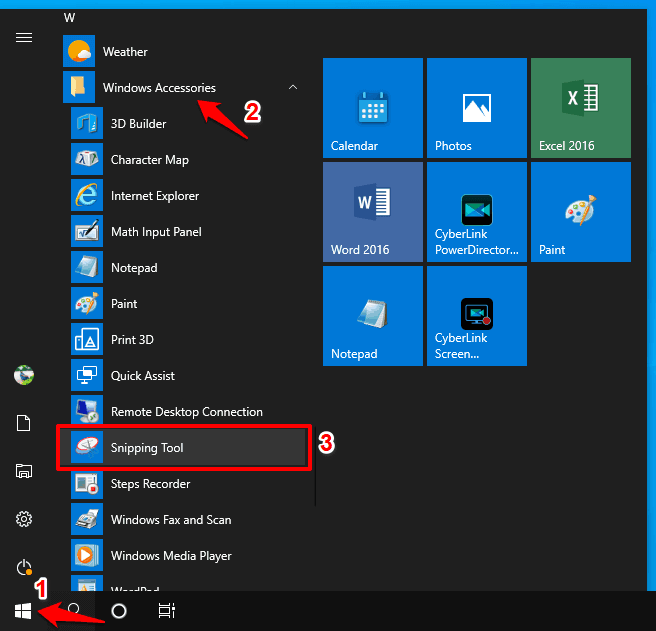 Windows 10 中的截图工具