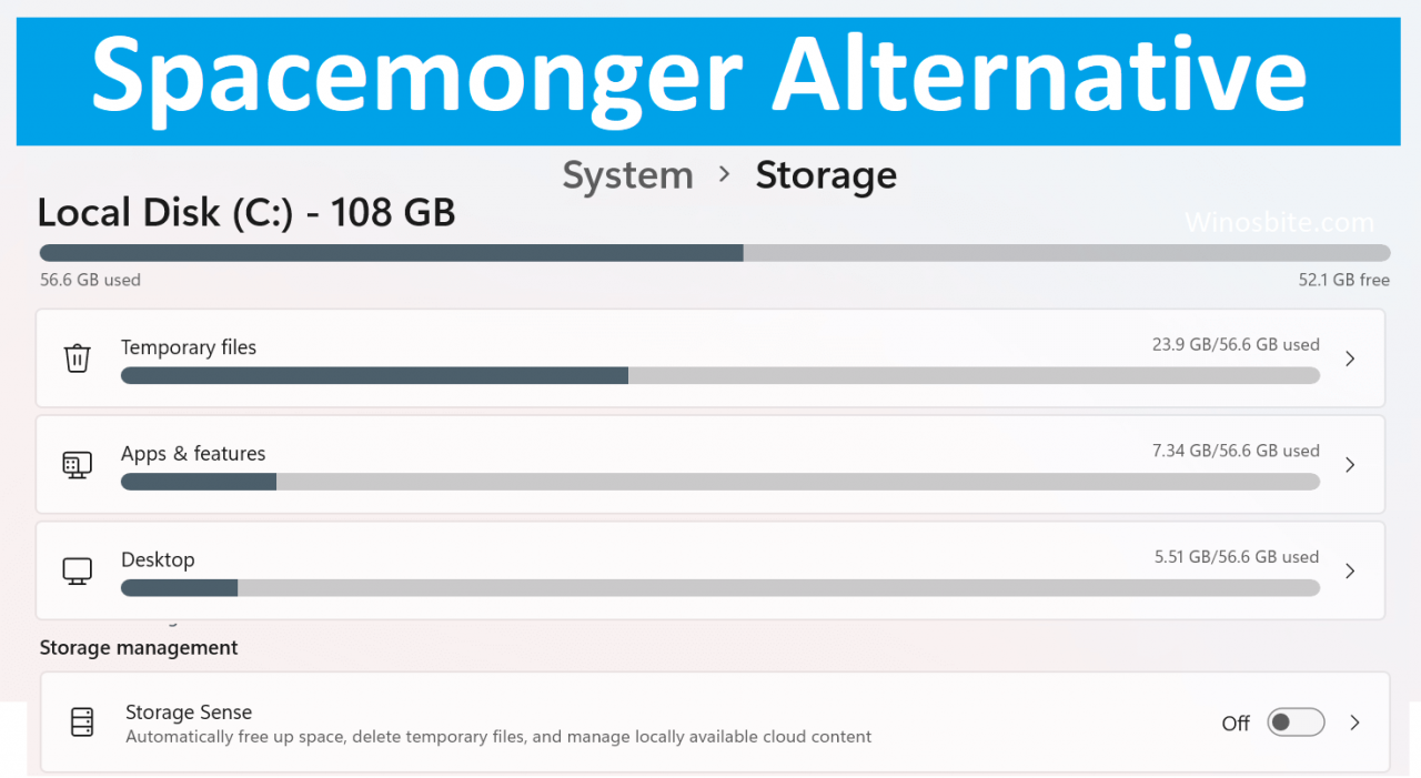 Windows 10 和 11 的 Spacemonger 替代品