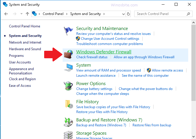 Windows 10 中的系统和安全选项