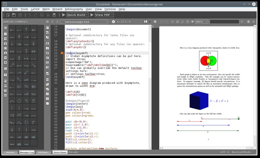 适用于 Windows 和 Mac 的 Texmaker 开源软件