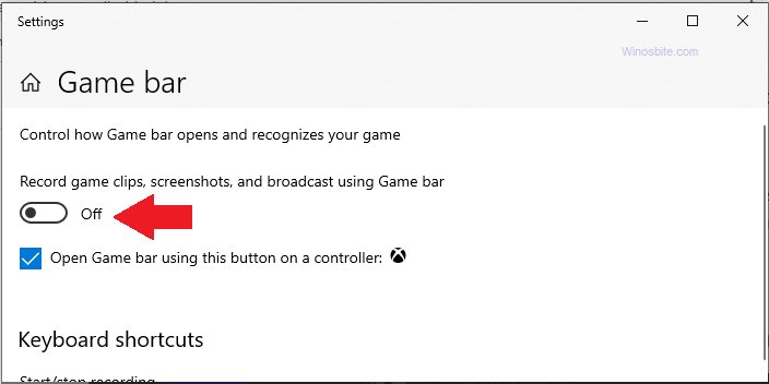 在 Windows 10 中关闭游戏栏