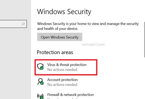Windows 安全中的病毒威胁防护