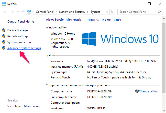 Windows 10 页面文件