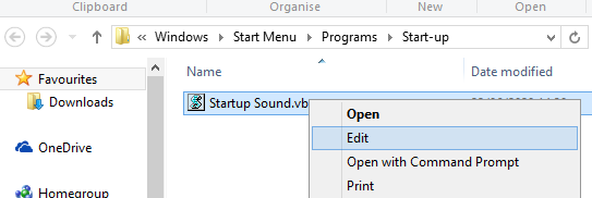 windows 10启动声音编辑vbs文件
