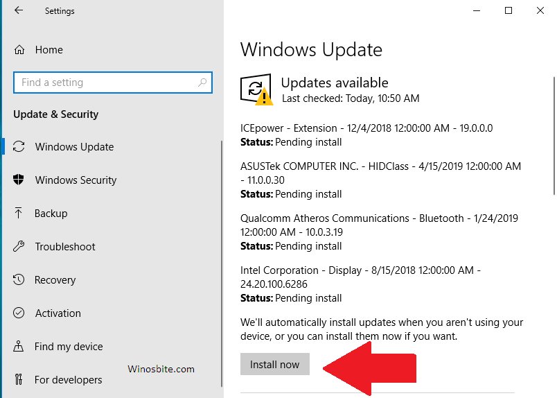 准备安装 Windows 10 更新选项