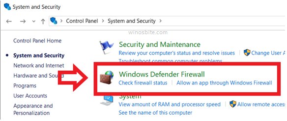 Windows Defender 防火墙选项
