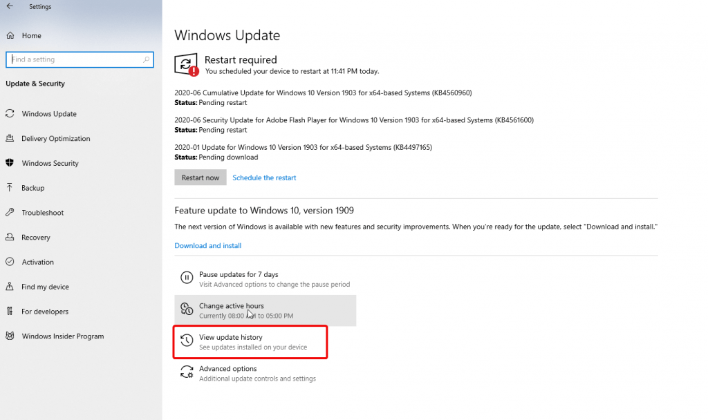 windows update 查看更新历史，windows stop code 关键进程死了