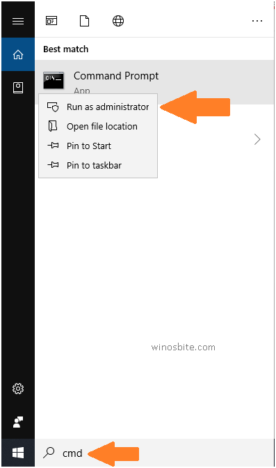 Windows10 命令提示符以管理员身份