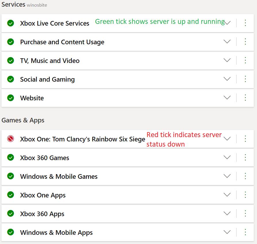 服务器状态 Xbox