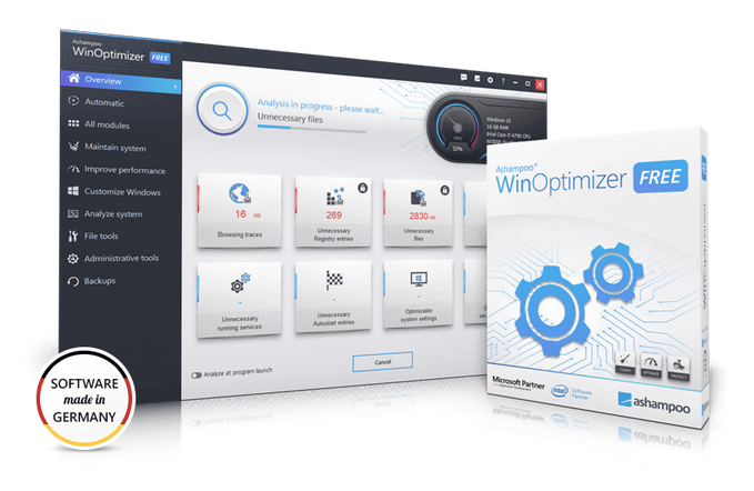 Ashampoo WinOptimizer - 适用于 Windows 10 的 RAM 优化器