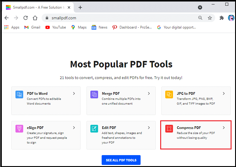 点击压缩PDF