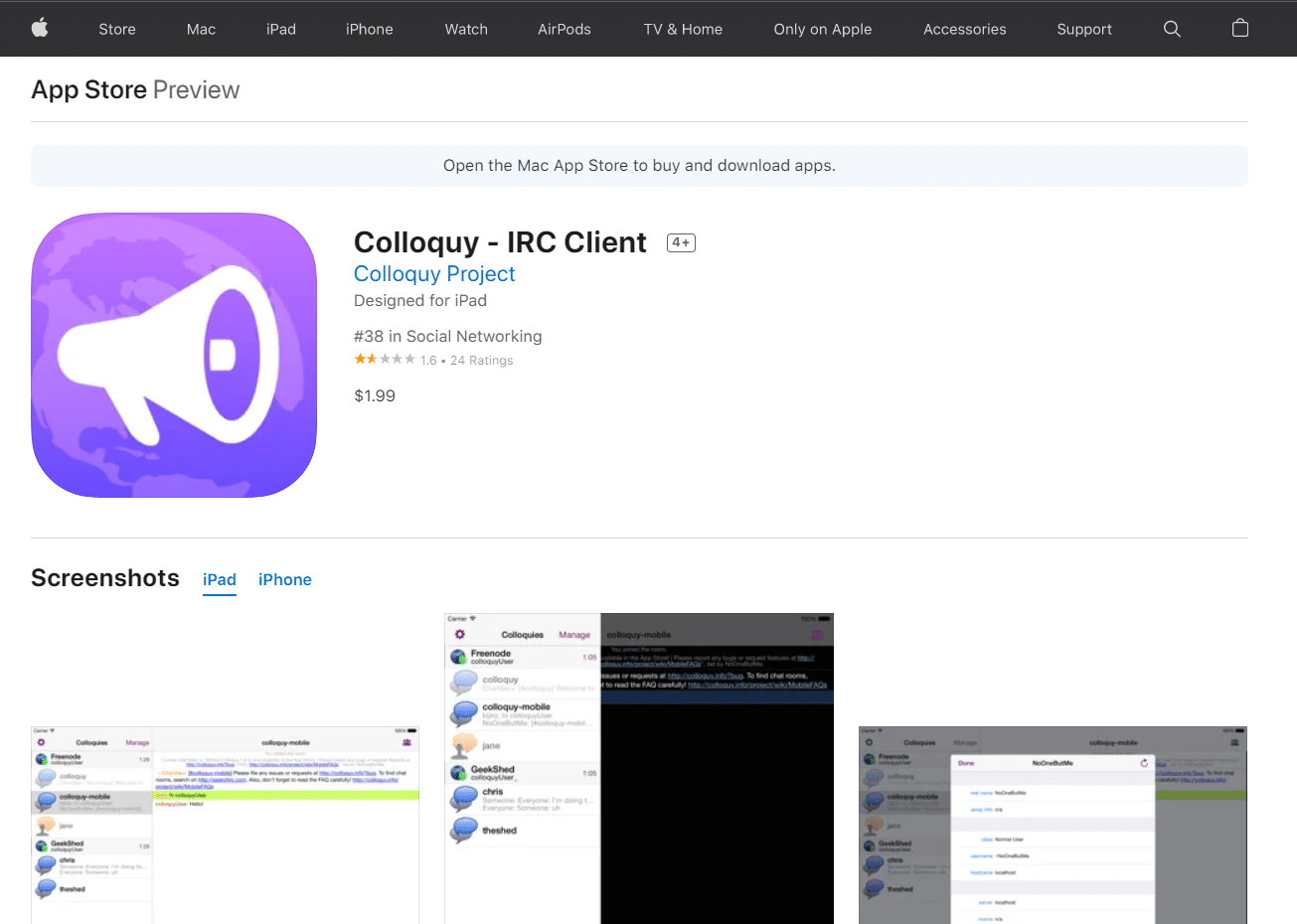 Colloquy irc mac 客户端