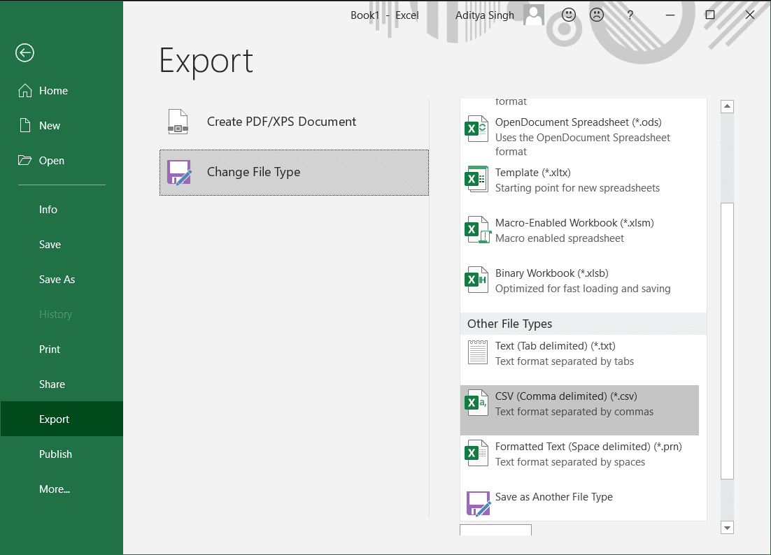 将你的 Excel 文件转换为 CSV