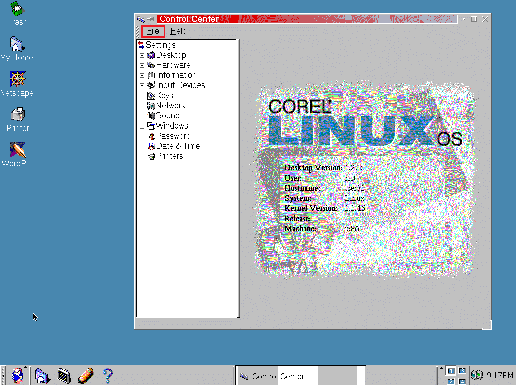 Corel Linux 最差的操作系统