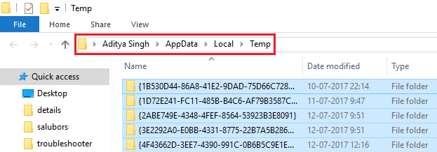 删除AppData中Temp文件夹下的临时文件