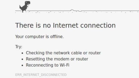 ERR_INTERNET_DISCONNECTED