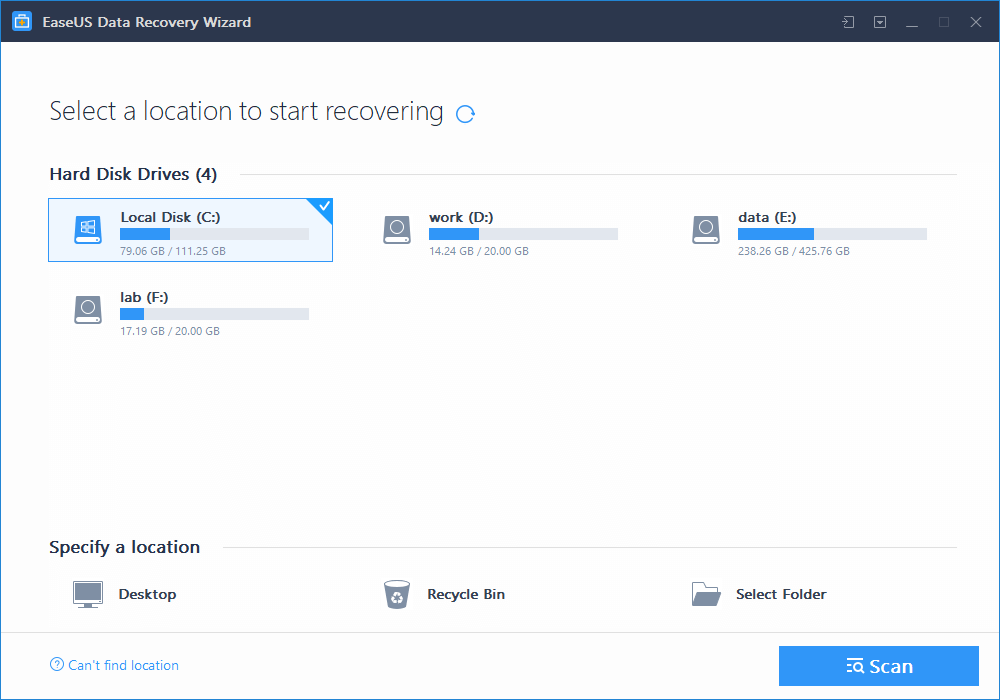 EaseUS USB数据恢复软件