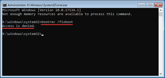 Windows 10如何修复“Bootrec Fixboot Access Denied”?最佳解决方法