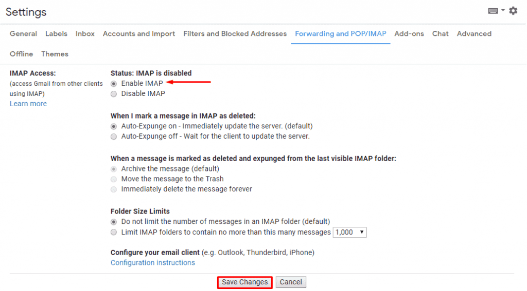 Gmail IMAP