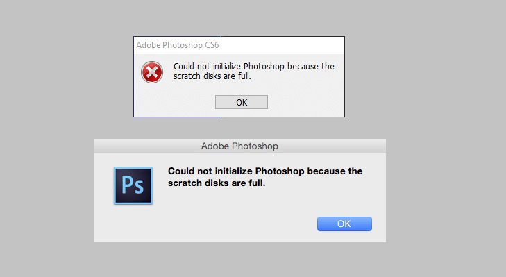 如何在 Photoshop 中修复暂存盘完全错误