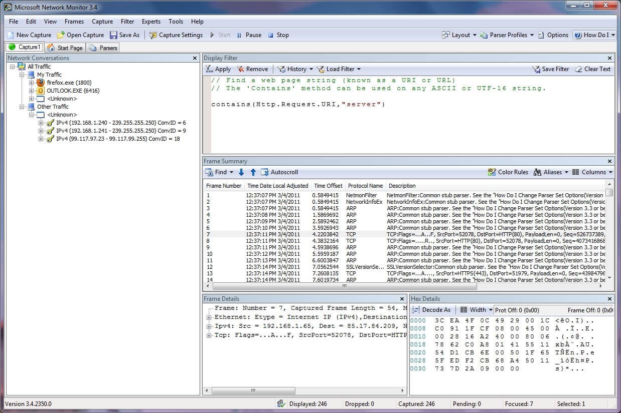 Microsoft Network Monitor