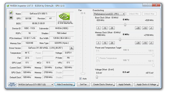 2. NVIDIA Inspector