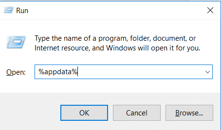 按 Windows+R 打开运行，然后键入 %appdata%