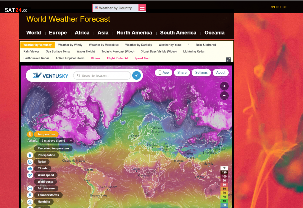 SAT24 - 天气预报网站